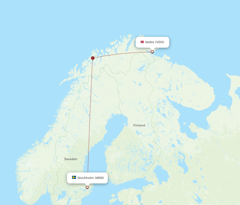 ARN-VDS flight routes