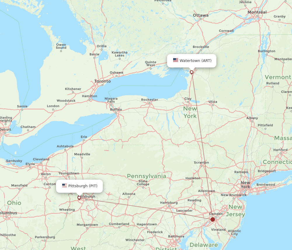 ART-PIT flight routes