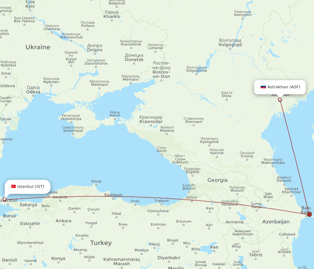 ASF-IST flight routes
