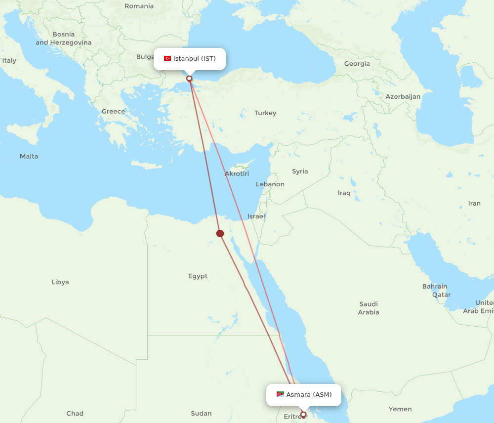 ASM-IST flight routes