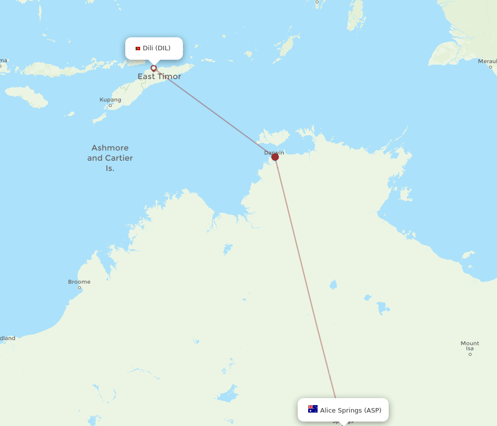 ASP-DIL flight routes