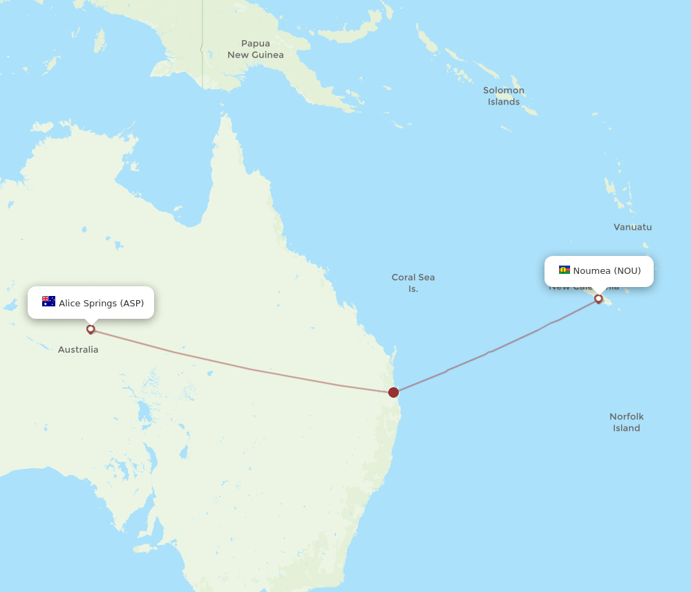 ASP-NOU flight routes