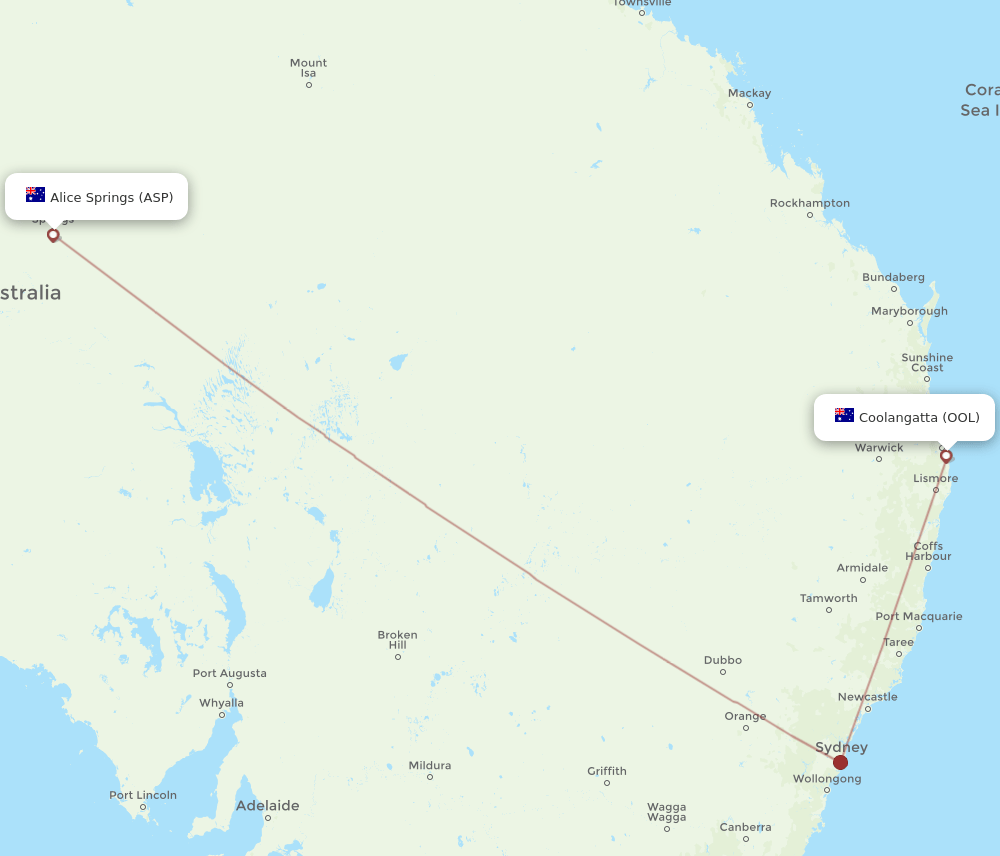 ASP-OOL flight routes