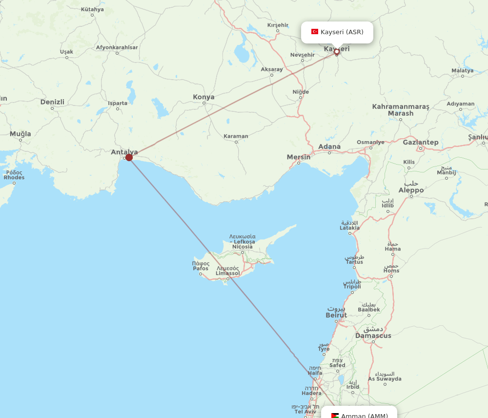 ASR-AMM flight routes