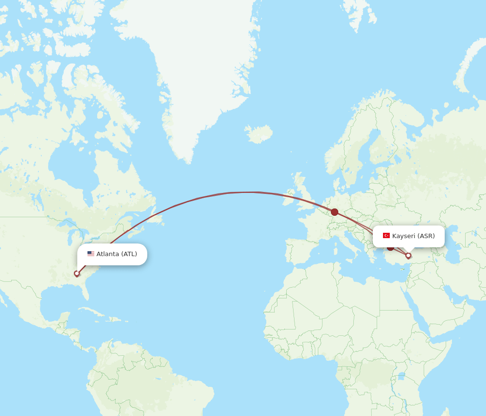 ASR-ATL flight routes