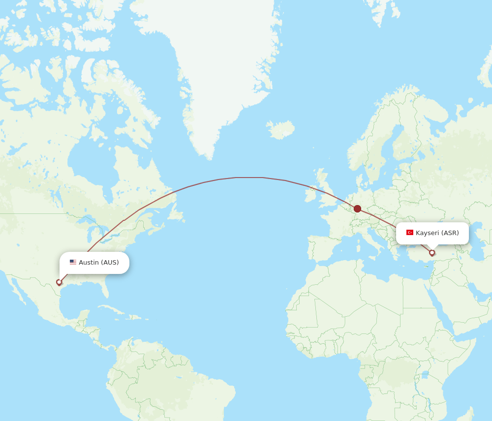 ASR-AUS flight routes