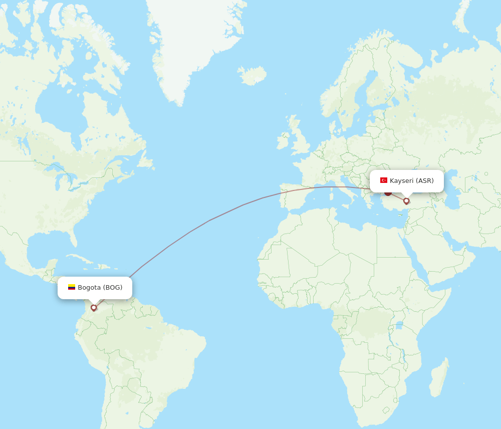 ASR-BOG flight routes