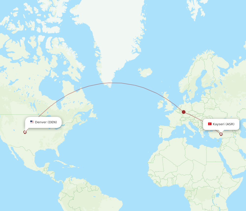 ASR-DEN flight routes