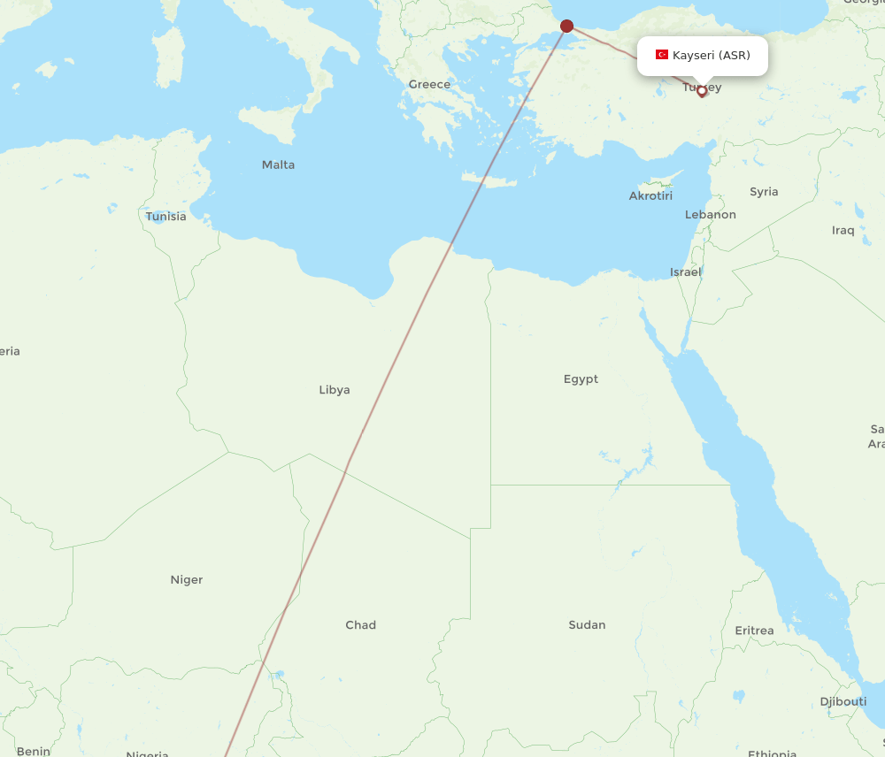 ASR-DLA flight routes