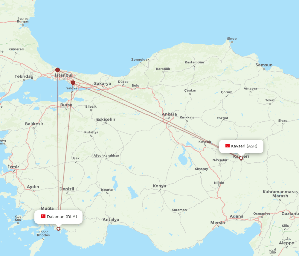 ASR-DLM flight routes