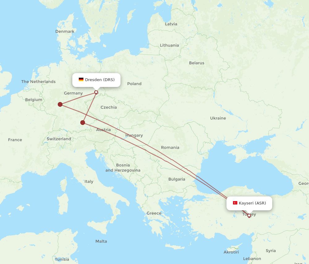 ASR-DRS flight routes