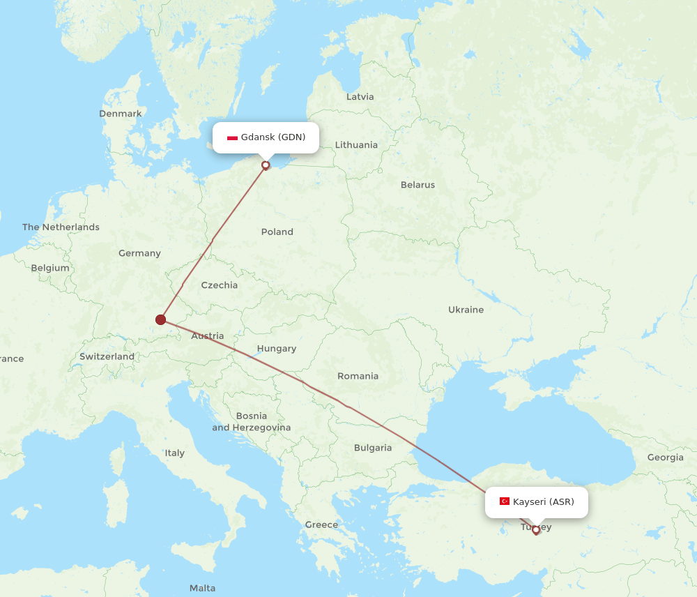 ASR-GDN flight routes