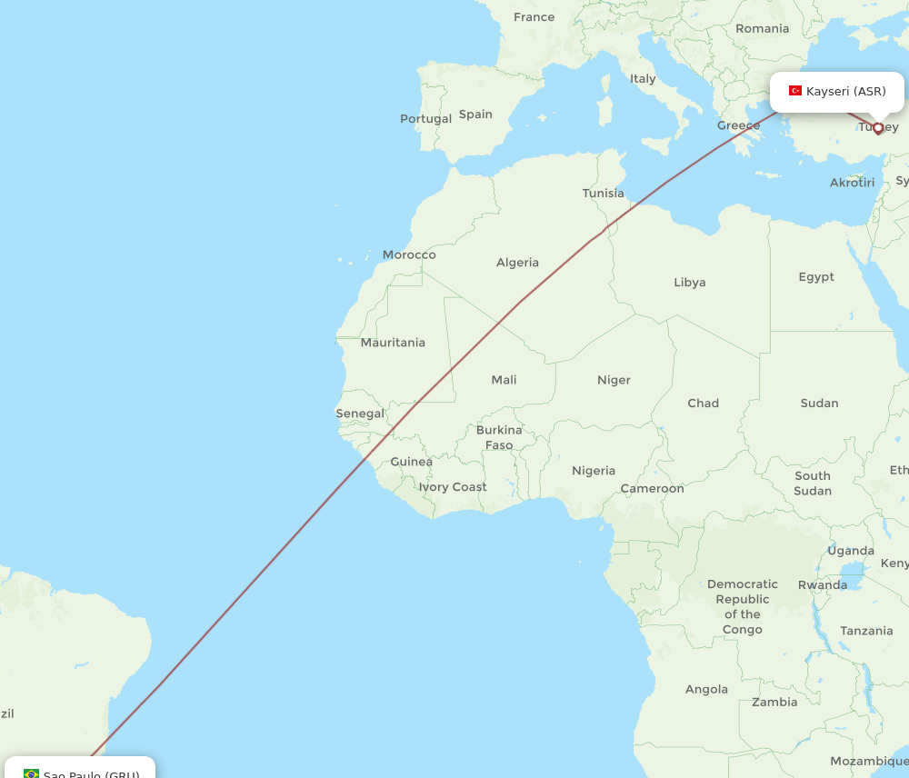ASR-GRU flight routes