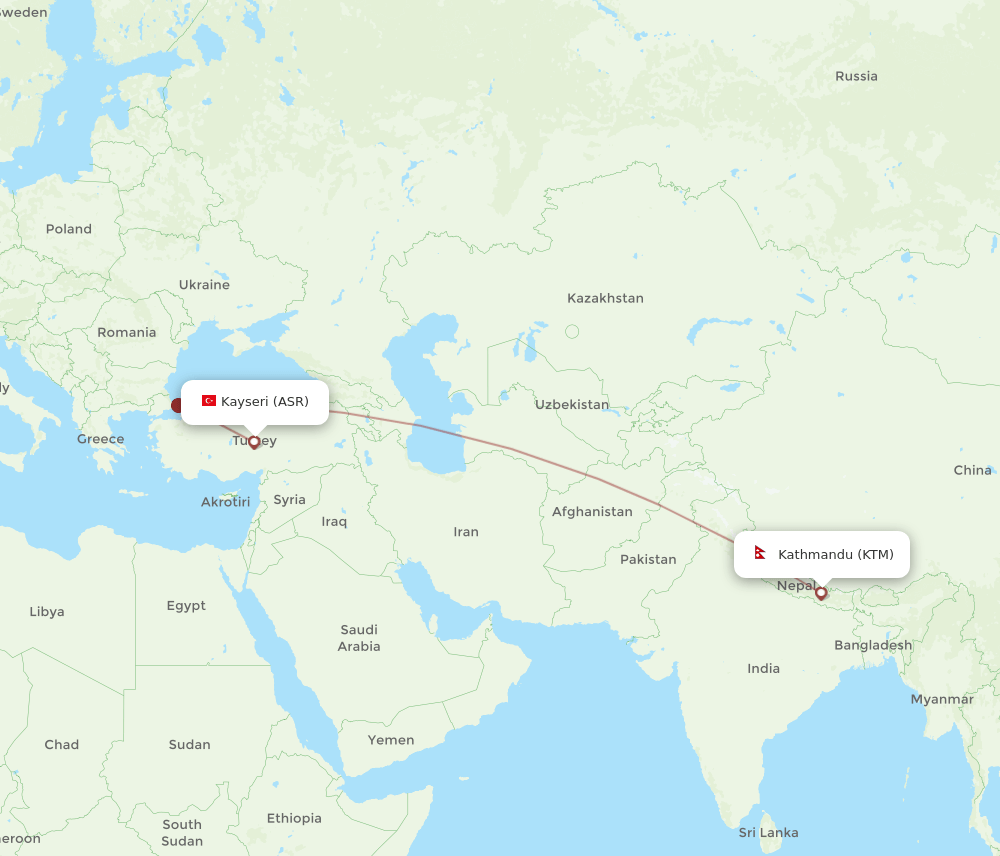 ASR-KTM flight routes
