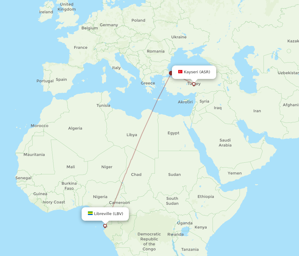 ASR-LBV flight routes