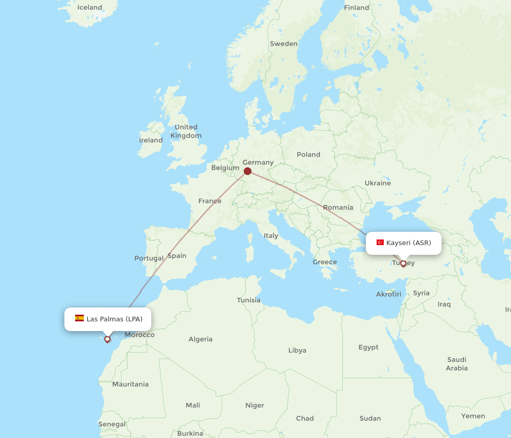 ASR-LPA flight routes