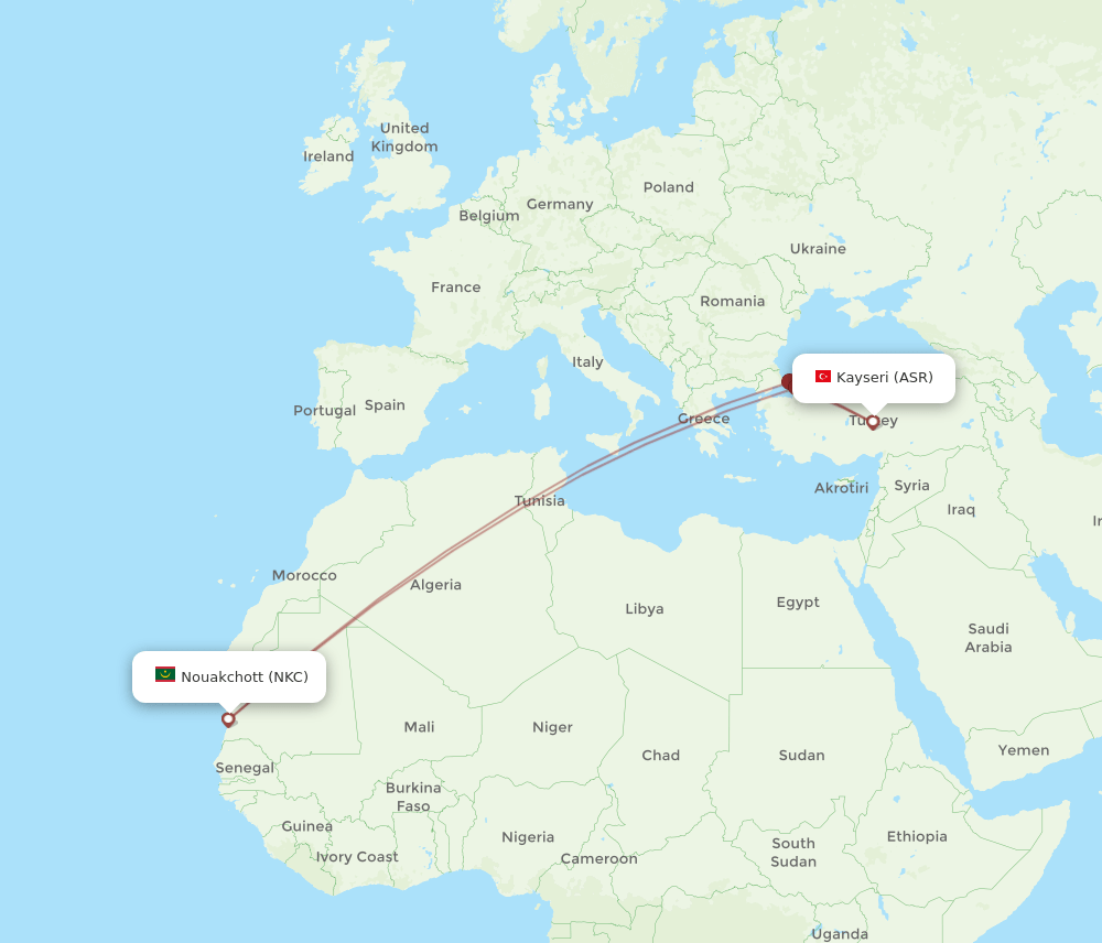 ASR-NKC flight routes