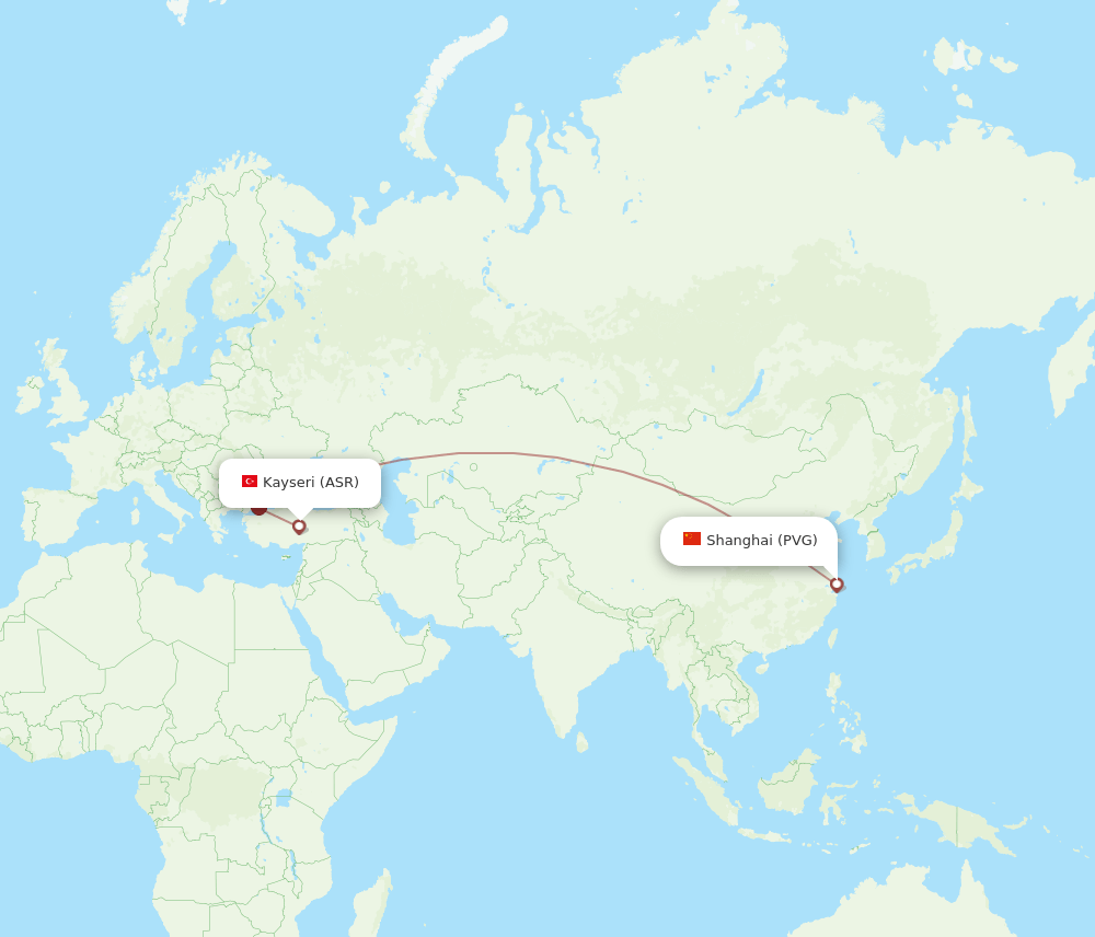 ASR-PVG flight routes