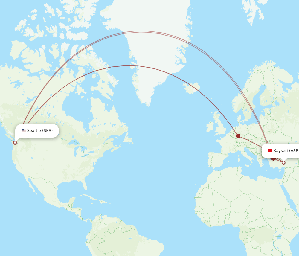 ASR-SEA flight routes