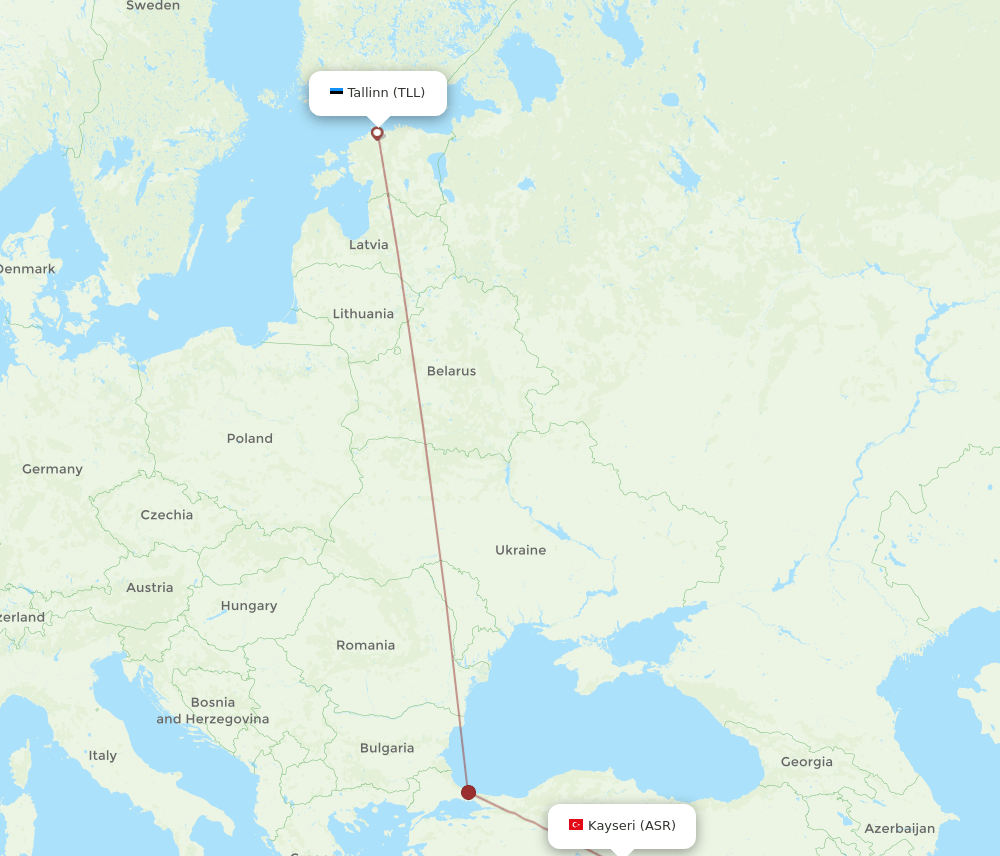 ASR-TLL flight routes