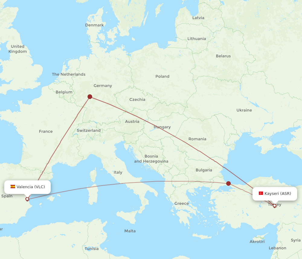 ASR-VLC flight routes