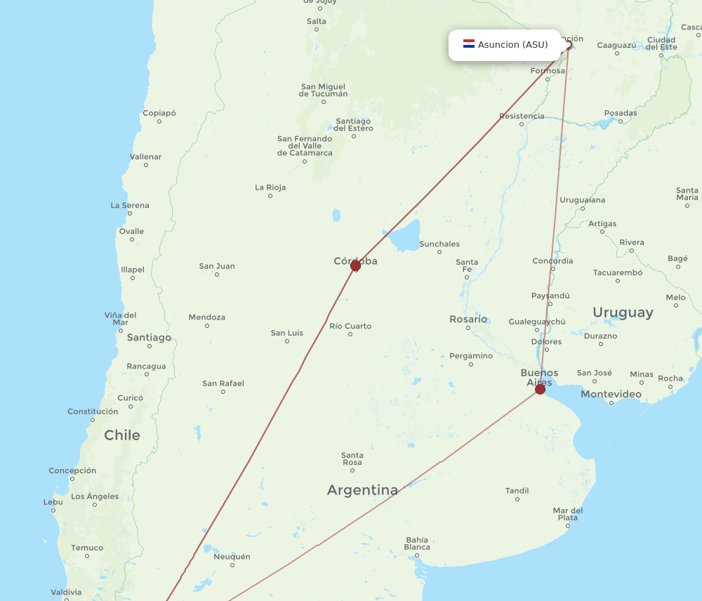 ASU-BRC flight routes
