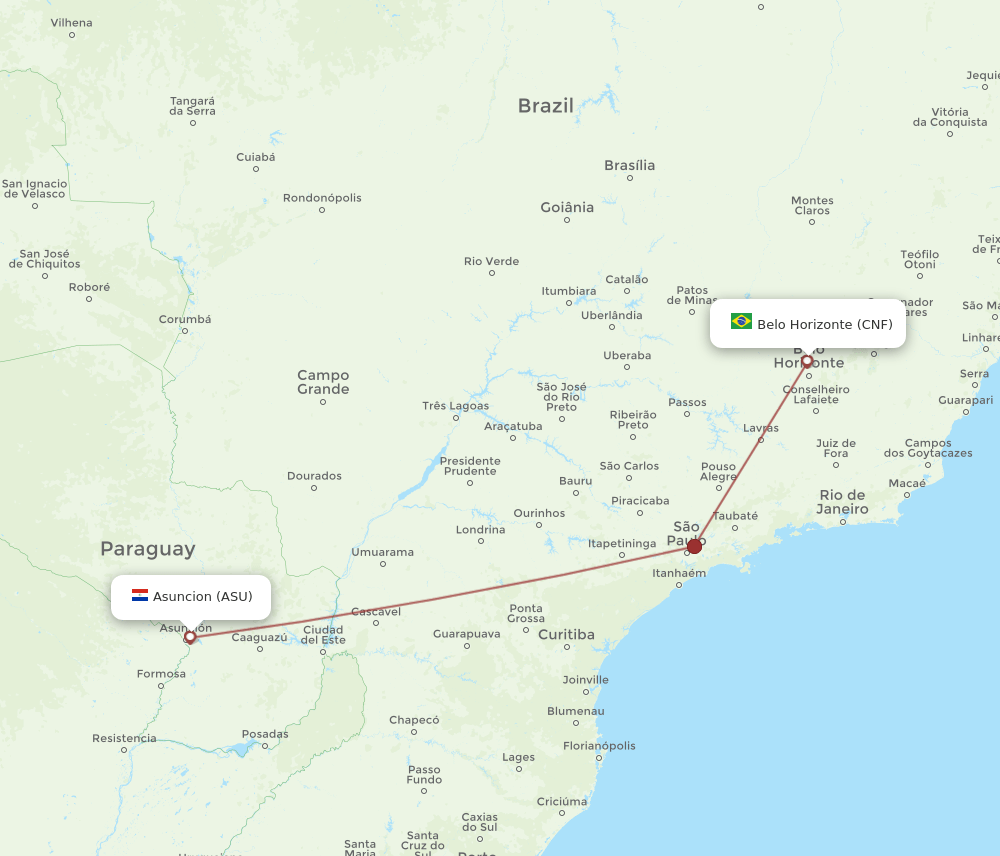 ASU-CNF flight routes