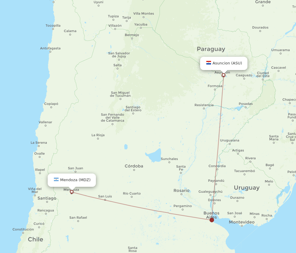 ASU-MDZ flight routes