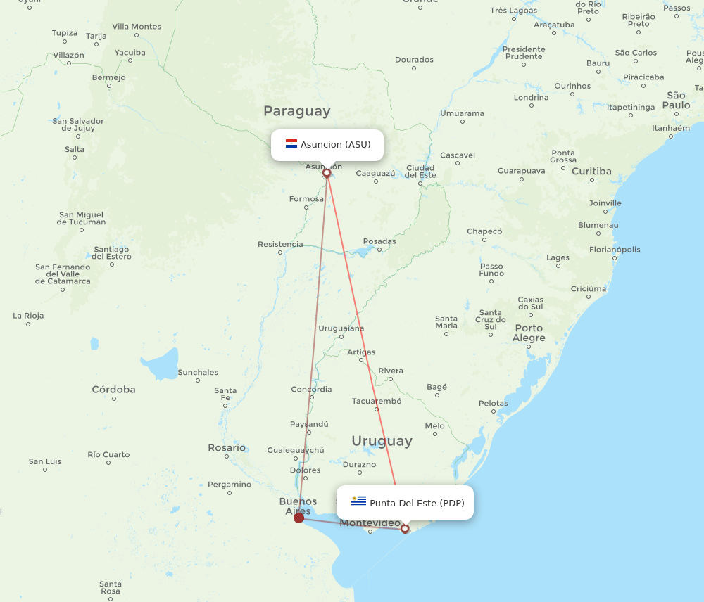 ASU-PDP flight routes
