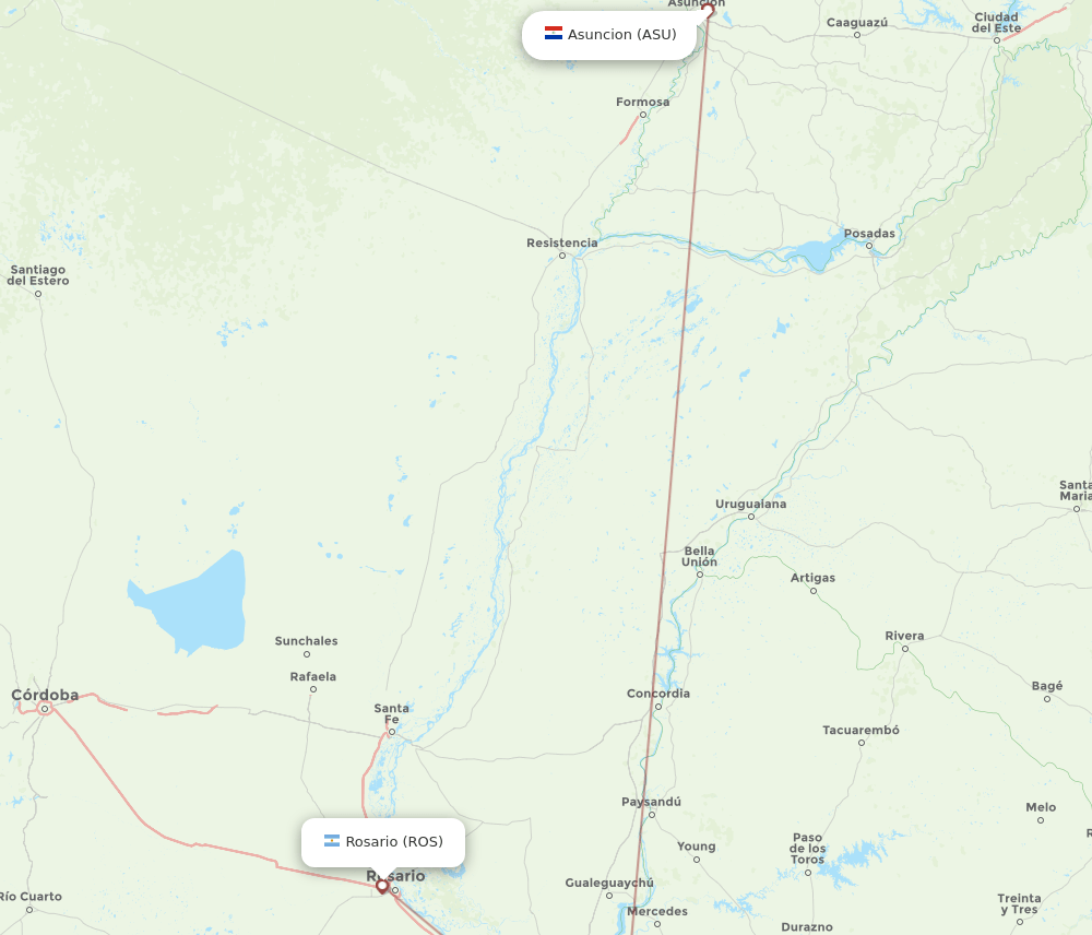 ASU-ROS flight routes