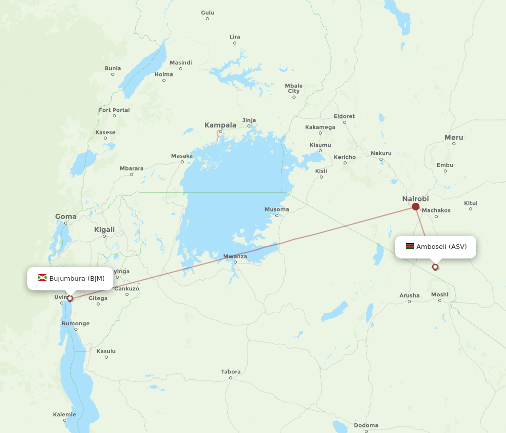 ASV-BJM flight routes