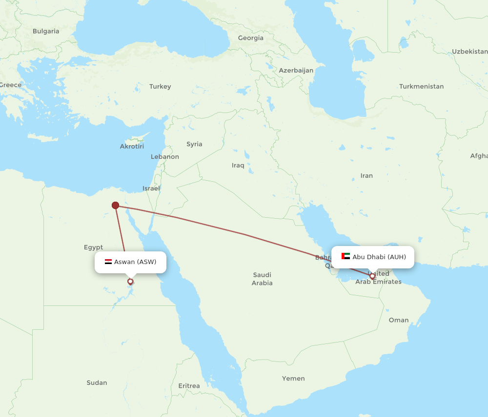 ASW-AUH flight routes