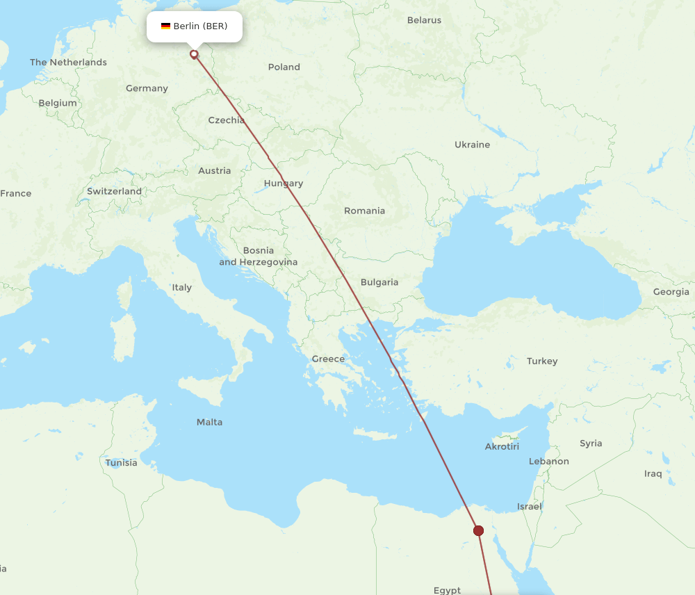 ASW-BER flight routes
