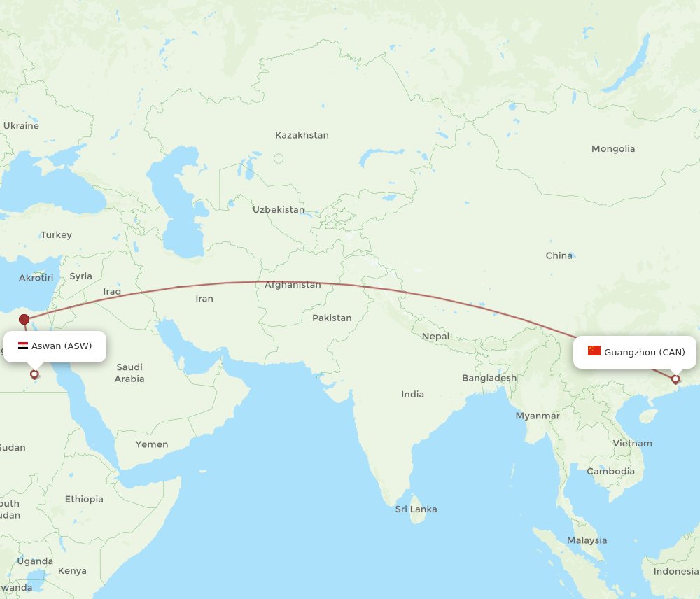 ASW-CAN flight routes