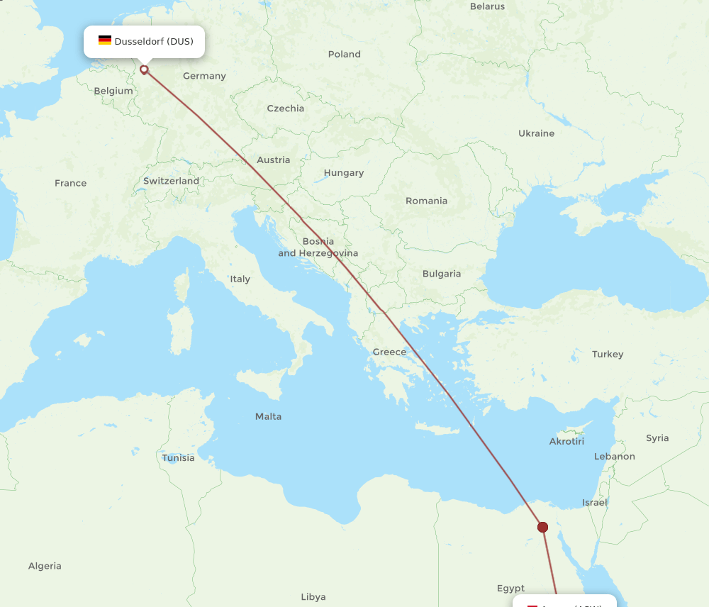 ASW-DUS flight routes