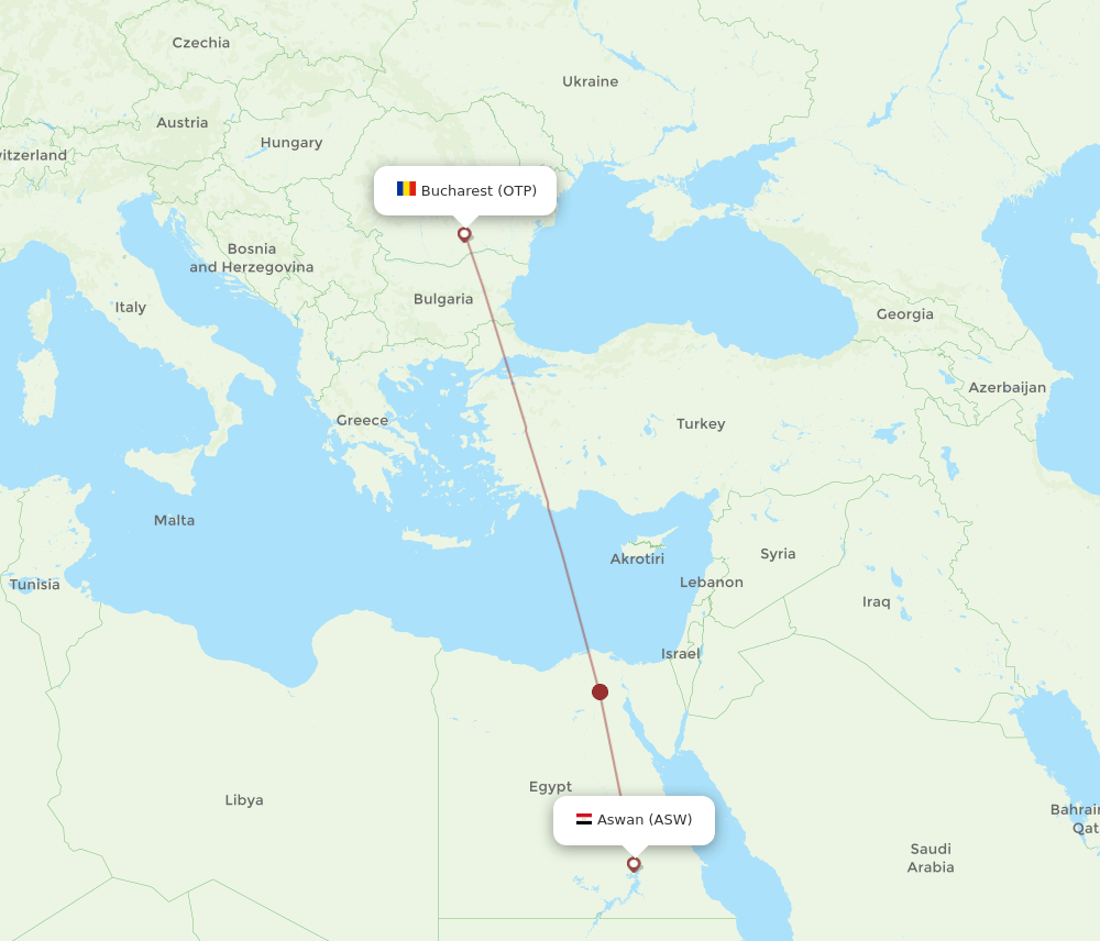 ASW-OTP flight routes