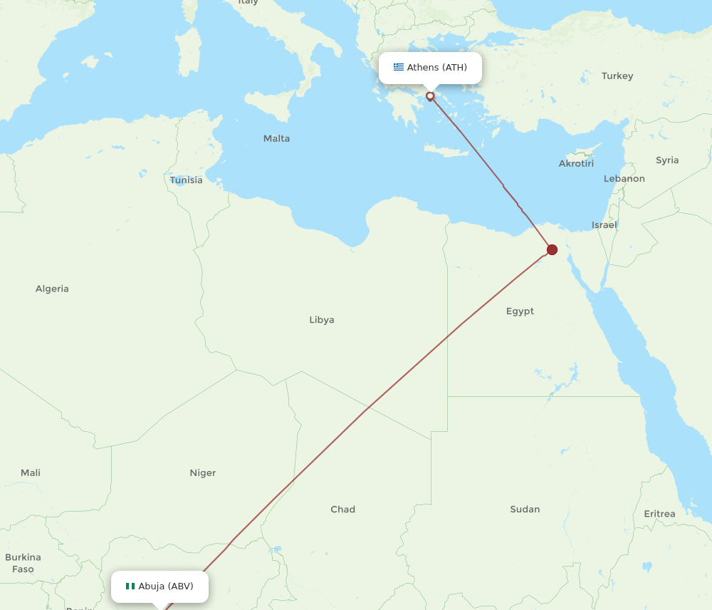ATH-ABV flight routes