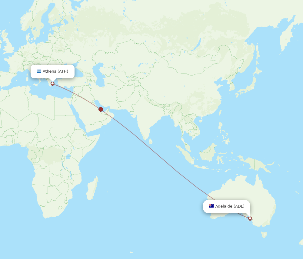 ATH-ADL flight routes