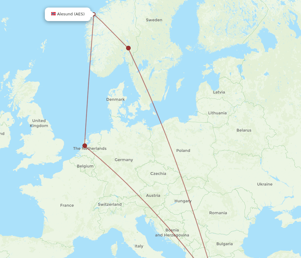 ATH-AES flight routes