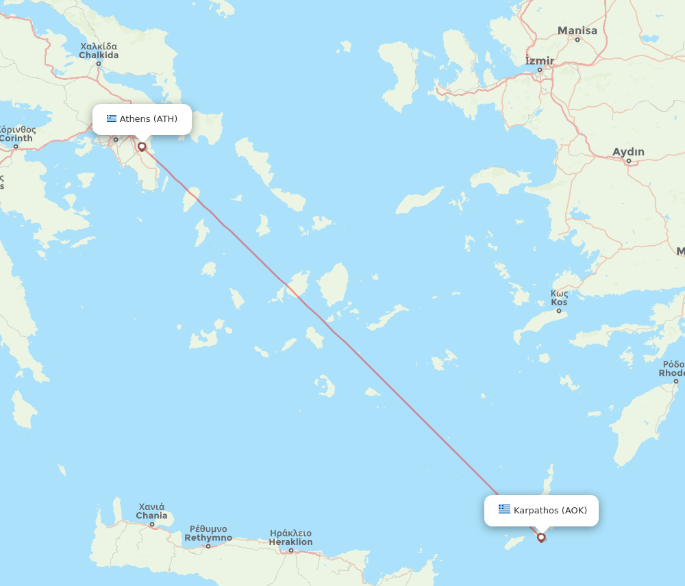 ATH-AOK flight routes
