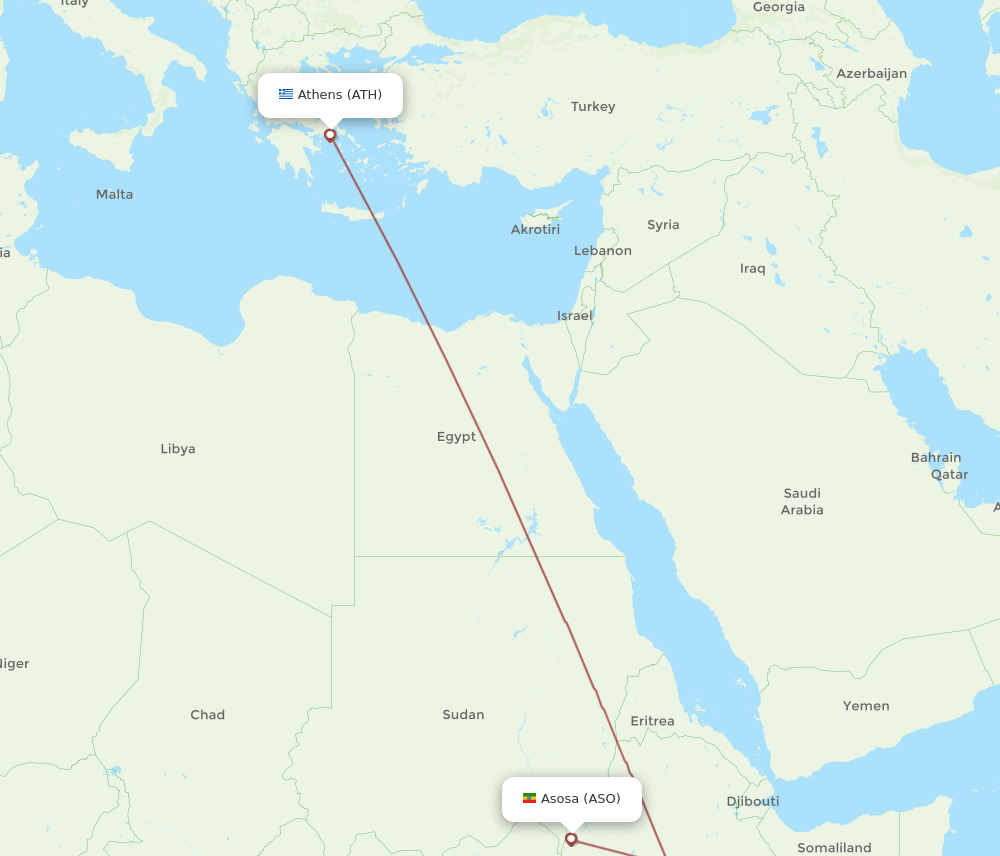 ATH-ASO flight routes