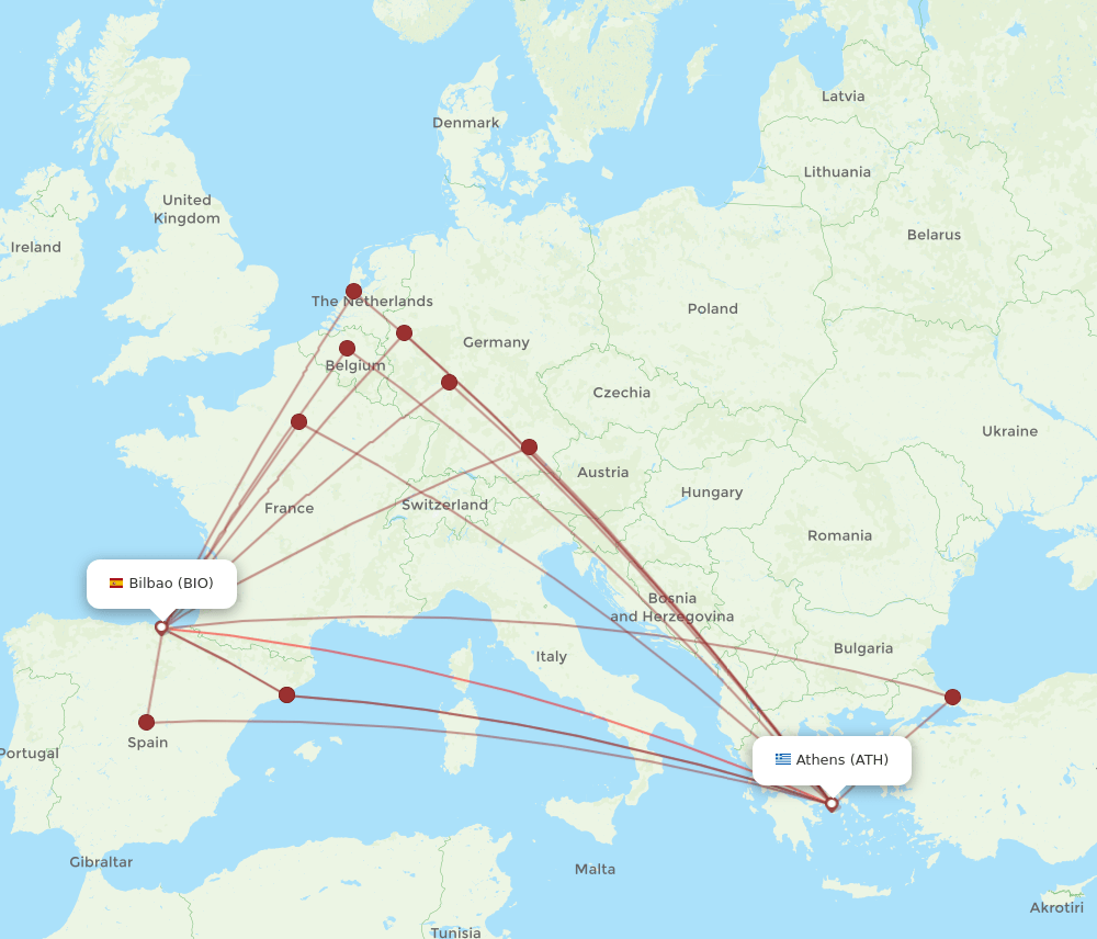 ATH-BIO flight routes