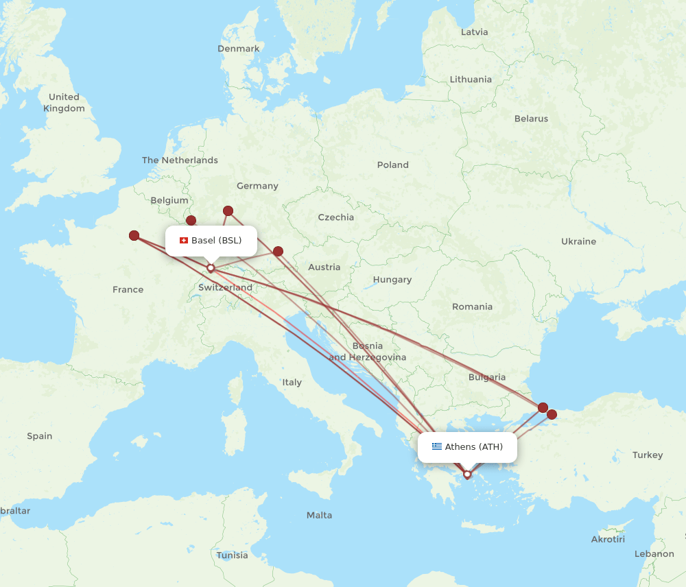 ATH-BSL flight routes