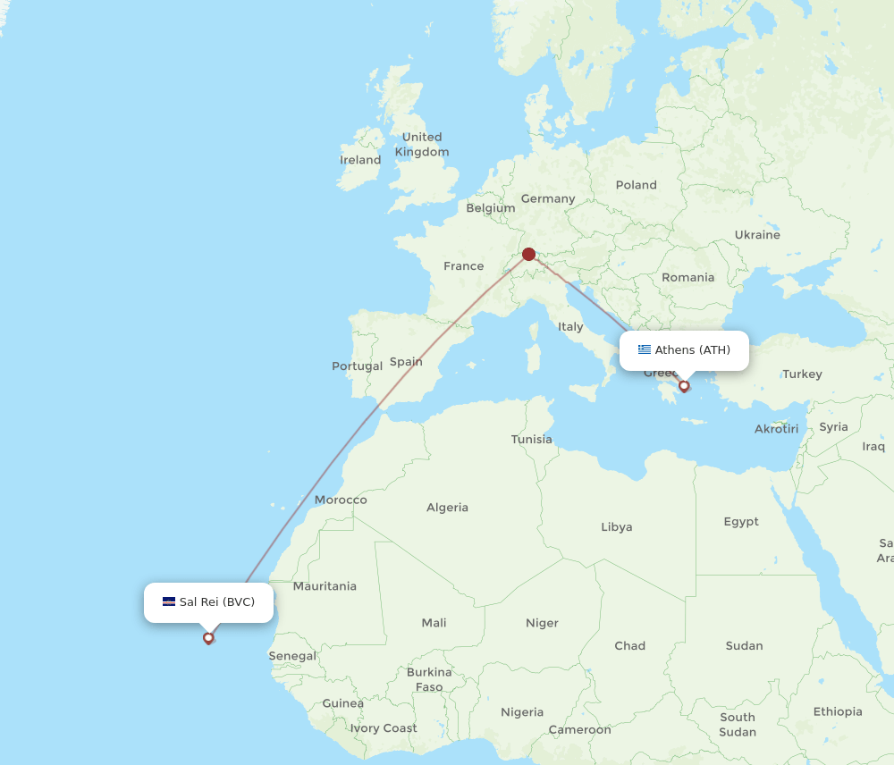 ATH-BVC flight routes