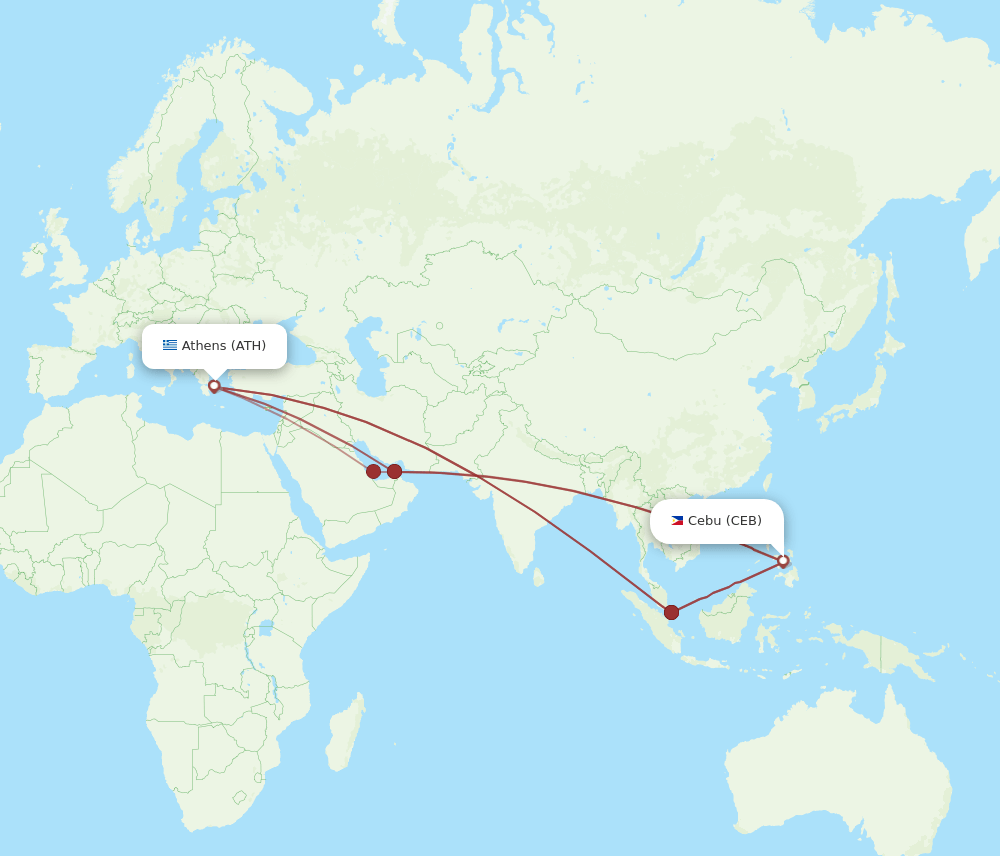 ATH-CEB flight routes