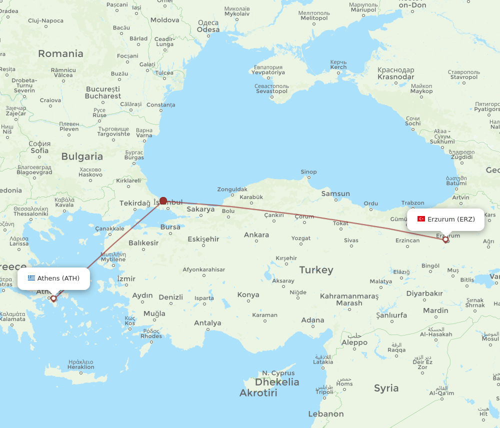 ATH-ERZ flight routes