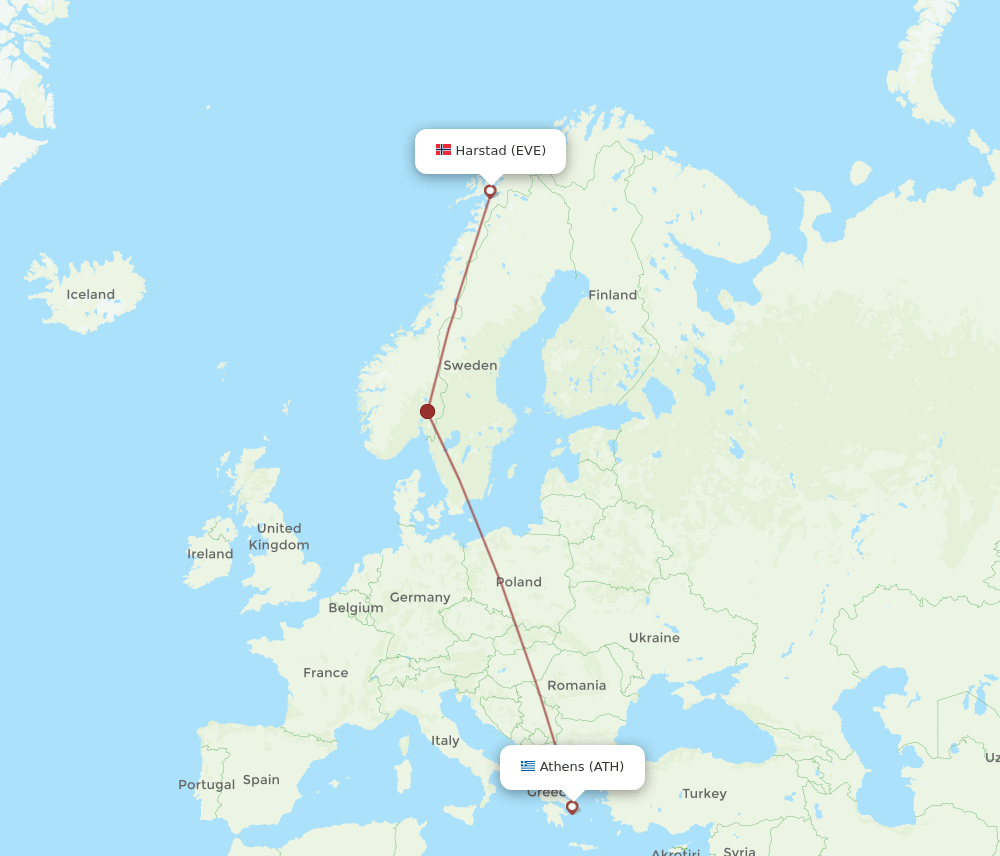 ATH-EVE flight routes