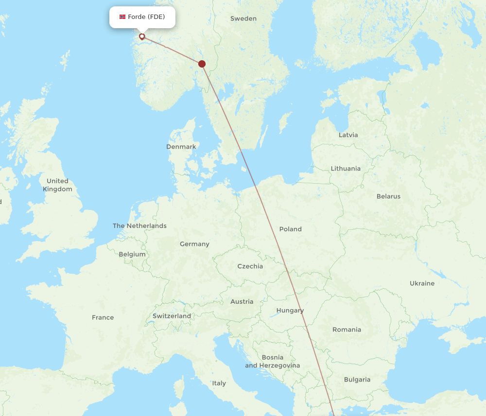 ATH-FDE flight routes