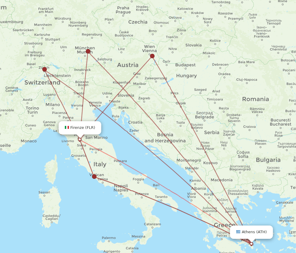 ATH-FLR flight routes