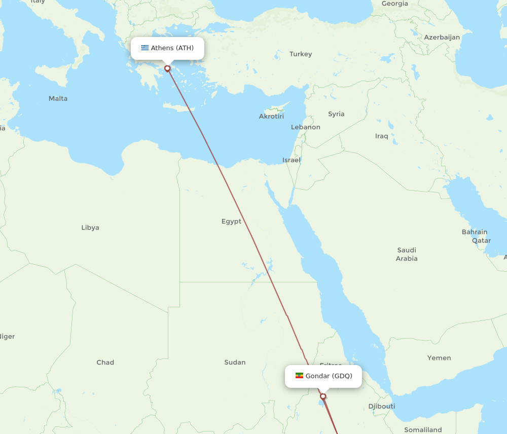 ATH-GDQ flight routes